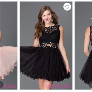 Prom Girl- a black mini homecoming dress